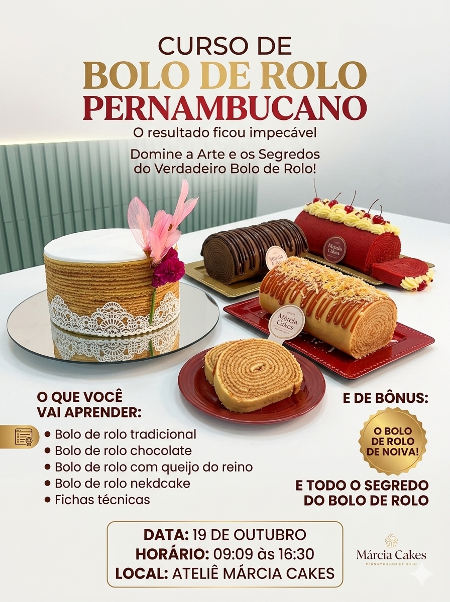 Curso de Bolo de Rolo Pernambucano